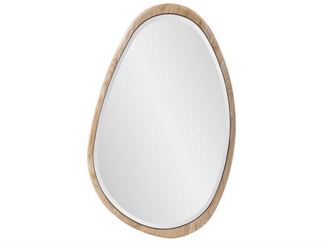 Howard Elliott Dragmar Wooden Brown Oval Wall Mirror