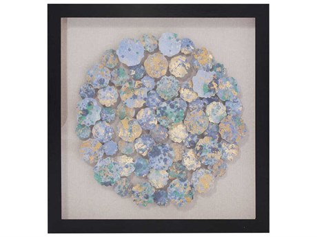 Howard Elliott Abstract Chrysanthemum Shadowbox Art
