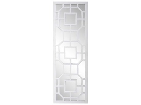 Howard Elliott Aldrich Matte White Rectangular Wall Mirror