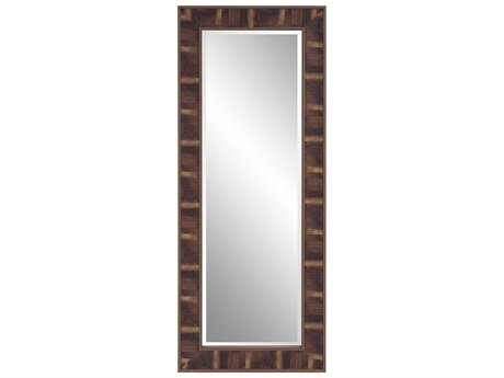 Howard Elliott Woodland Faux Wood Grain Rectangular Wall Mirror