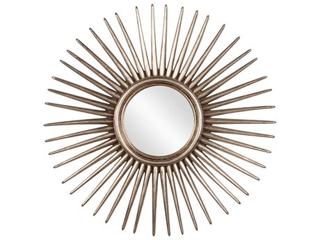 Howard Elliott Cascade Silver Leaf Sunburst Wall Mirror