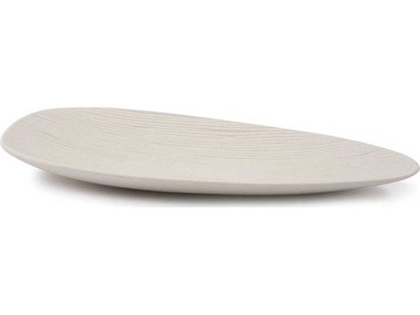Howard Elliott Ombo Matte White Asymmetrical Decorative Plate