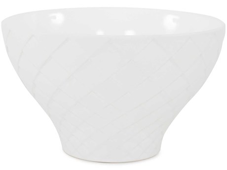 Howard Elliott Harlequin White Earnware Pot