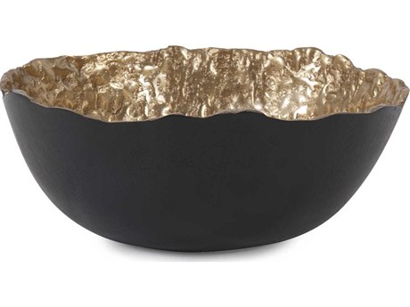 Howard Elliott Massru Matte Back Gold Decorative Bowl