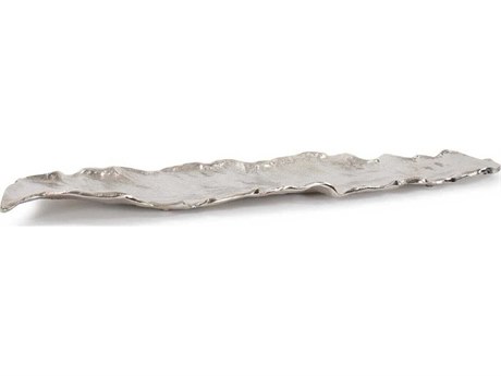 Howard Elliott Calaa Leaf Bright Silver Serving Tray