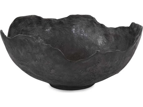 Howard Elliott Aged Bronze Rough Large Decorative Bowl