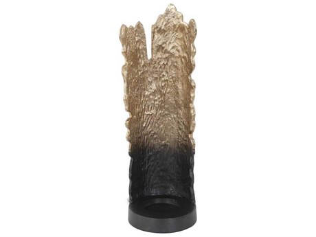 Howard Elliott Situ Faux Bois Burnished Bronze Candle Holder