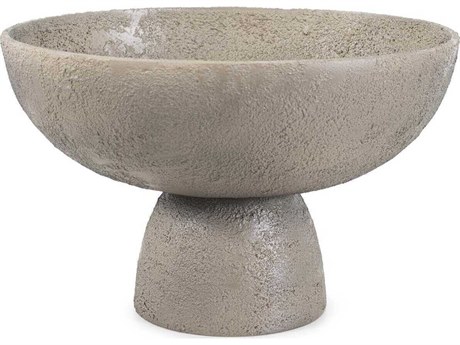 Howard Elliott Taupe Textured Blanton Round Decorative Bowl