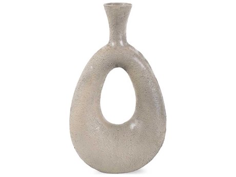 Howard Elliott Textured Taupe Flared Vase