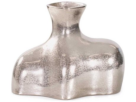 Howard Elliott Brushed Silver Eisen Asymmetrical Vase