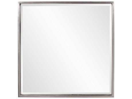 Howard Elliott Isa Bright Nickel Square Wall Mirror