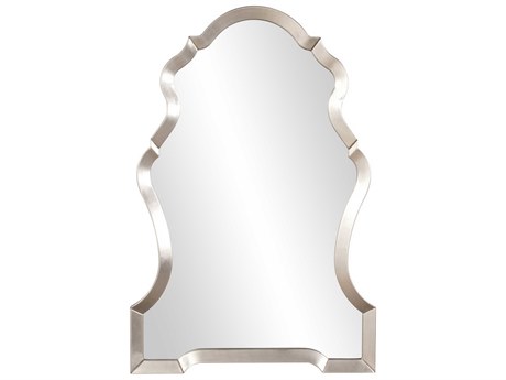 Howard Elliott Nadia Bright Silver Leaf Wall Mirror