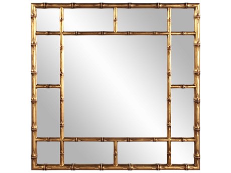Howard Elliott Bamboo Country Gold Square Wall Mirror