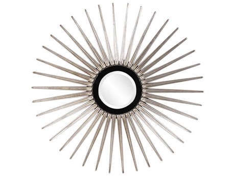 Howard Elliott Solar Champagne Black Sunburst Wall Mirror