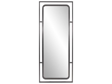 Howard Elliott Huron Nickel Rectangular Wall Mirror