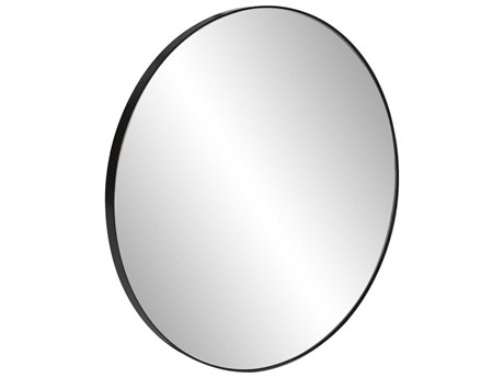 Howard Elliott Van Buren Black Round Wall Mirror