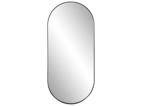 Howard Elliott Steele Brass Oval Wall Mirror