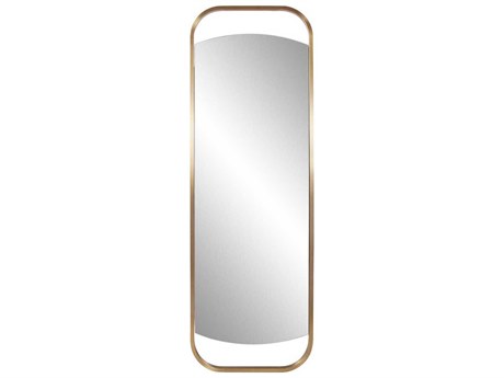 Howard Elliott Nouvel Antique Brass Rectangular Wall Mirror