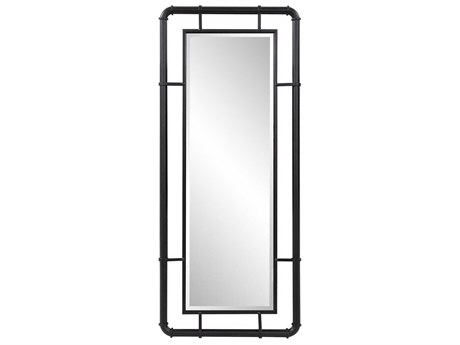 Howard Elliott Brennan Black Rectangular Wall Mirror