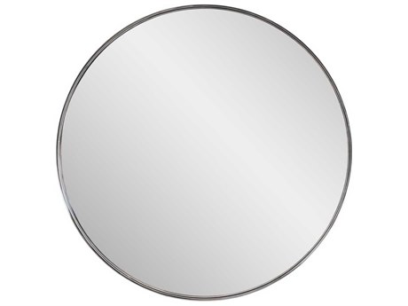 Howard Elliott Steele Silver Round Wall Mirror