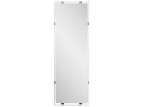 Howard Elliott Vivaldo Glass Silver Rectangular Wall Mirror