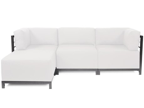 Howard Elliott Outdoor Axis Seascape Natural Fabric Cushion Lounge Set