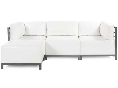 Howard Elliott Outdoor Axis Atlantis White Fabric Cushion Lounge Set