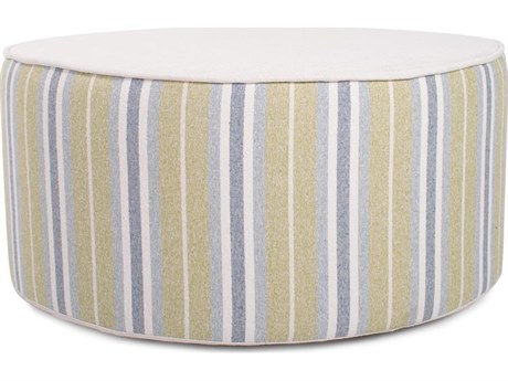 Howard Elliott Outdoor Universal Dune Moss Fabric Cushion Ottoman
