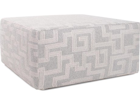 Howard Elliott Outdoor Universal Syros Fog Fabric Cushion Ottoman