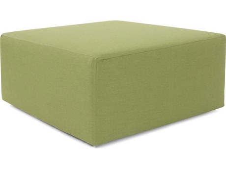 Howard Elliott Outdoor Universal Seascape Moss Fabric Cushion Ottoman