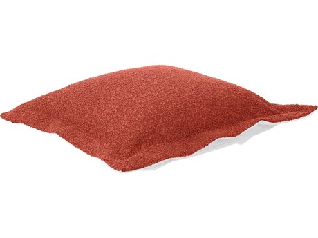 Howard Elliott Outdoor Puff Scroll Alicante Coral Ottoman Cover and Cushion