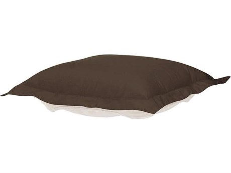 Howard Elliott Outdoor Puff Seascape Chocolate Ottoman Cover and Cushion