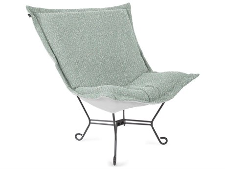 Howard Elliott Outdoor Puff Scroll Alicante Breeze Fabric Cushion Lounge Chair