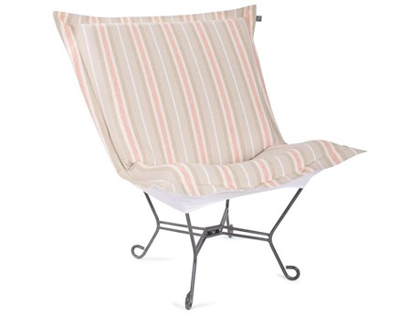 Howard Elliott Outdoor Puff Scroll Dune Terra Fabric Cushion Lounge Chair