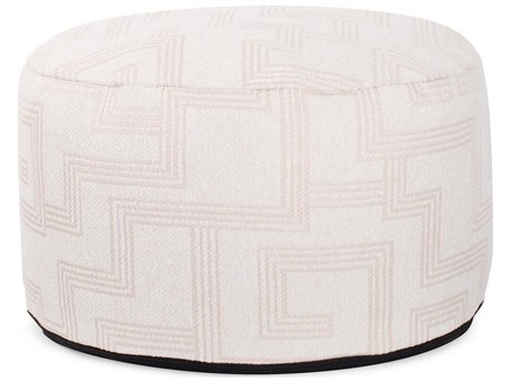 Howard Elliott Outdoor Syros Natural Fabric Cushion Ottoman