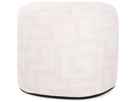 Howard Elliott Outdoor Syros Natural Fabric Cushion Ottoman