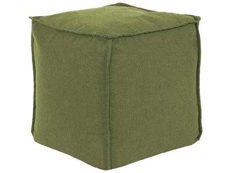 Howard Elliott Outdoor Patio Seascape Moss Fabric Cushion Ottoman