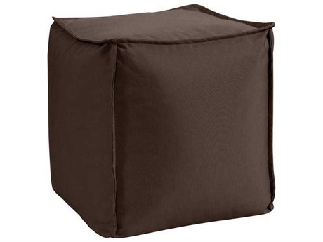 Howard Elliott Outdoor Patio Seascape Chocolate Fabric Cushion Ottoman