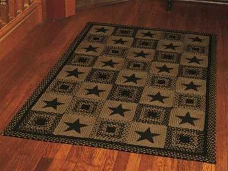 Ihf Rugs Braided Luxedecor Ihf Rugs Country Star Rectangular Black Area Rug