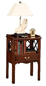 Henkel Harris 1-Drawer Brown Mahogany Wood Nightstand