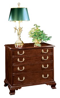 Henkel Harris Brown Mahogany Wood Accent Chest