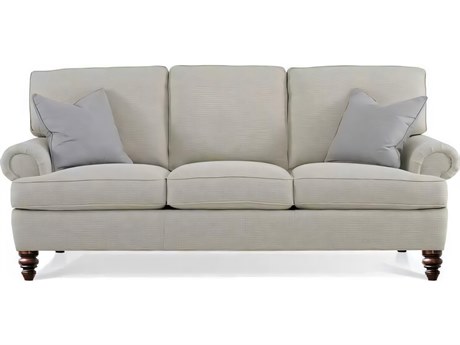 Hickory White Wilton Modern Walnunt Gray Upholstered Sofa