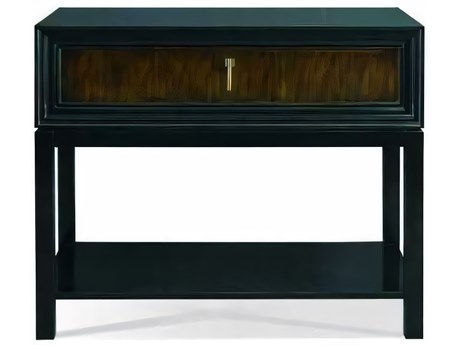 Hickory White Greg Single Drawer Rectangular Wood Espresso End Table