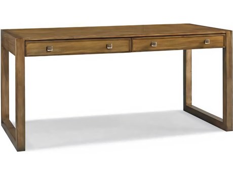 Hickory White Custom Elements Cabinet Driftwood Brown Maple Wood Writing Desk