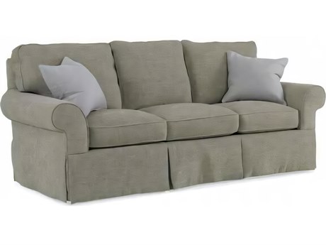 Hickory White Custom Elements Upholstery Gray Upholstered Sofa