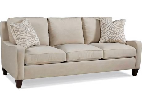 Hickory White Madison Modern Walnut Beige Upholstered Sofa