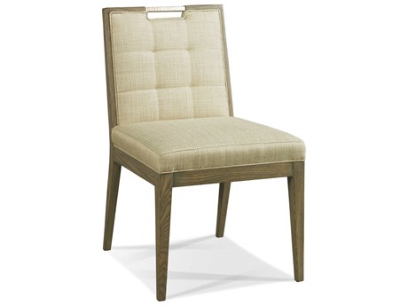 Hickory White Odyssey Ash Wood Beige Upholstered Morris Side Dining Chair