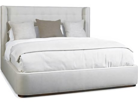 Hickory White Odyssey Modern Walnut Upholstered Dana Queen Panel Bed