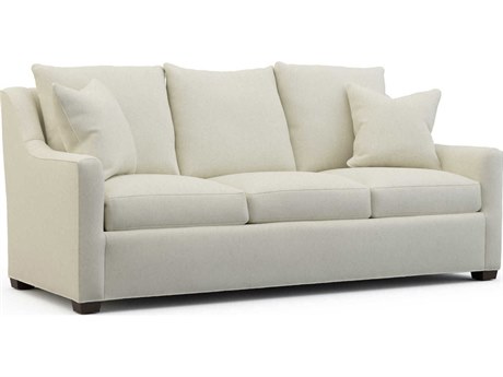 Hickory White Linwood Modern Walnut Beige Upholstered Sofa