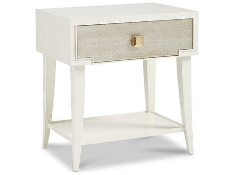 Hickory White Trellis Rectangular Wood Sugar End Table